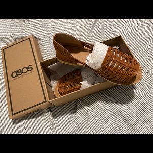 ASOS Wide Fit Florentine Leather Sandals